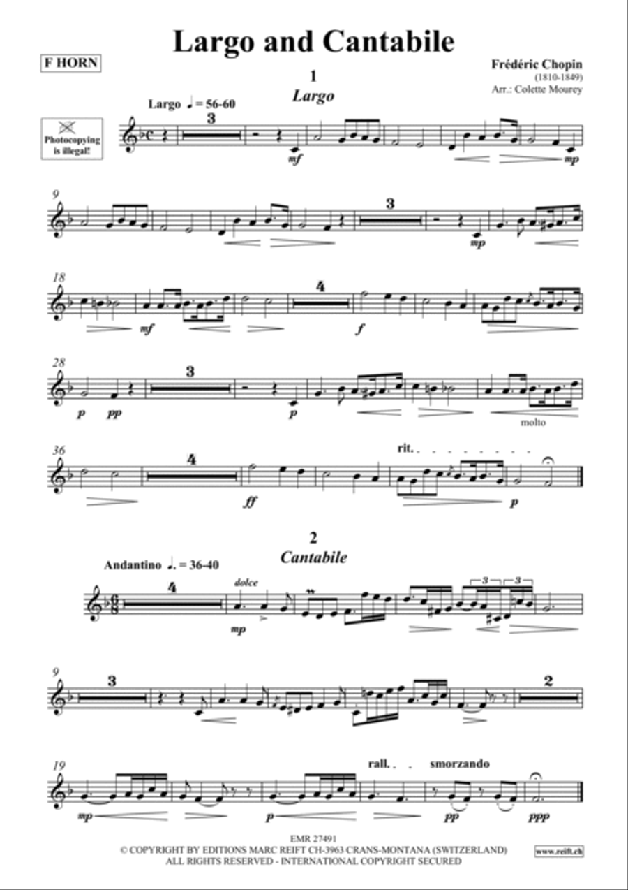 Largo and Cantabile Horn scores gallery preview page 2