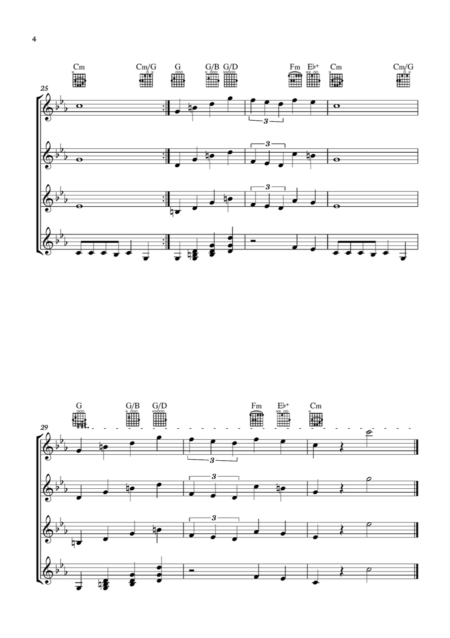 Theme From Spider Man Guitar Ensemble scores gallery preview page 4