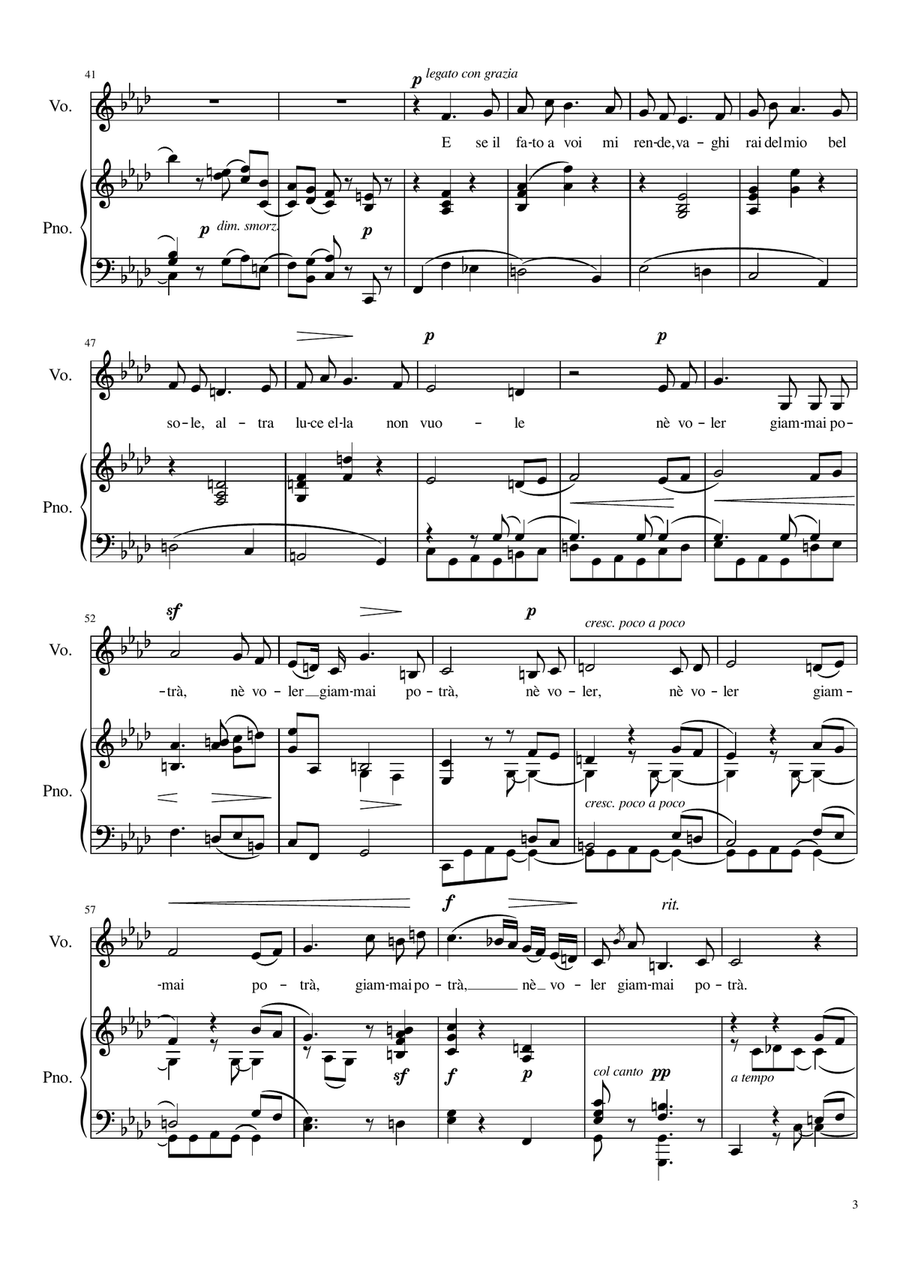 Il mio bel foco - F Minor Il mio bel foco - F Minor Voice Solo scores gallery preview page 4