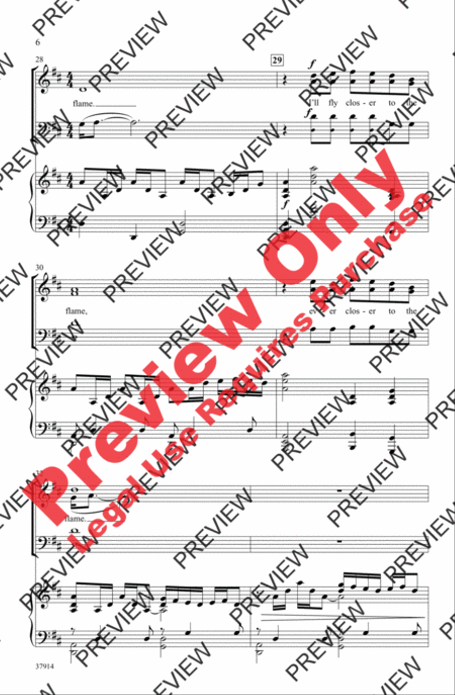 Closer to the Flame 3-Part scores gallery preview page 6