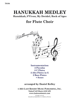 Book cover for Hanukkah Medley for Flute Choir or Flute Ensemble