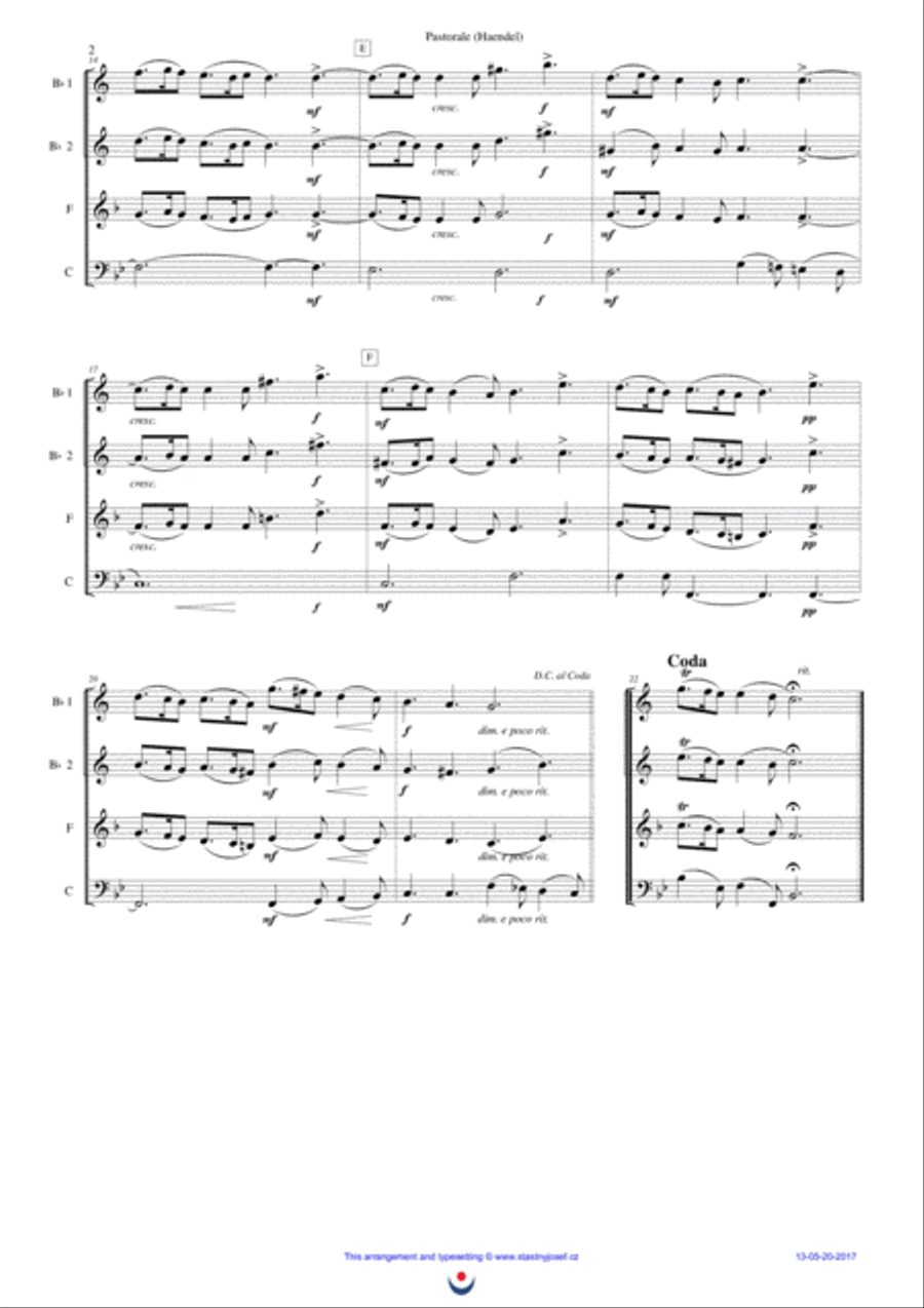 Sinfonia Pastorale (Messiah) Small Ensemble scores gallery preview page 2
