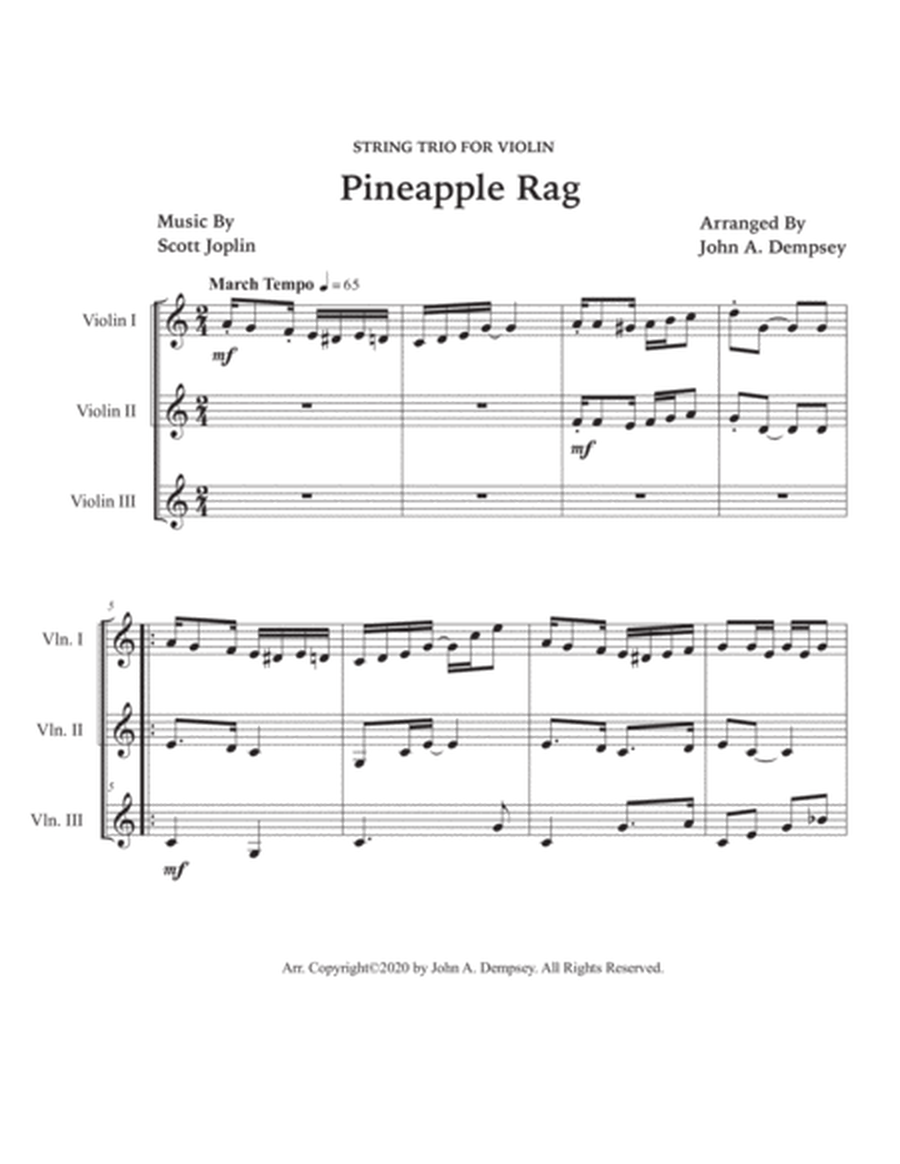 Pineapple Rag (Violin Trio) image number null