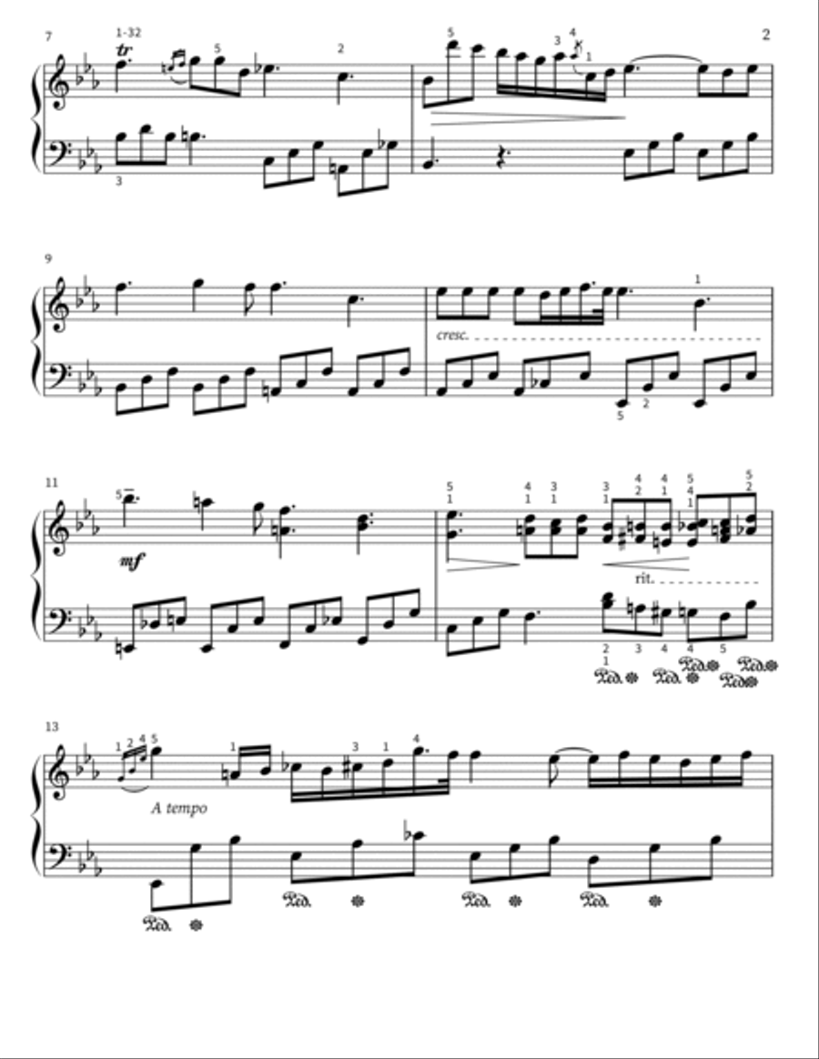 Nocturne, Op. 9, No. 2 Piano Solo scores gallery preview page 2