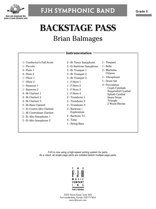 Backstage Pass: Score
