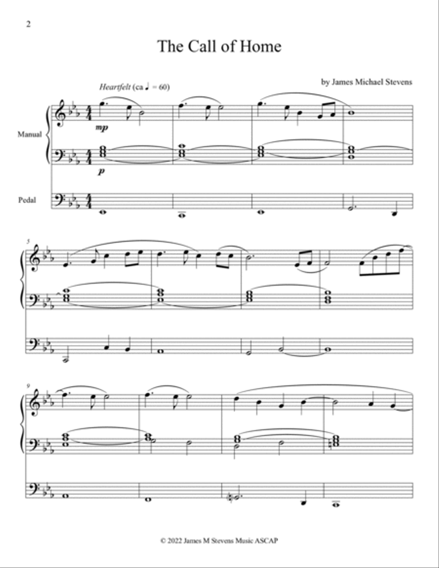 The Call of Home - Organ Solo Organ Solo scores gallery preview page 2