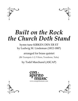 Built on the Rock the Church Doth Stand - brass quintet
