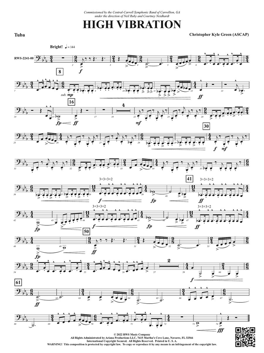 High Vibration: Tuba Tuba scores gallery preview page 1