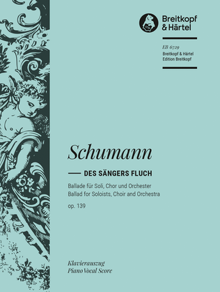 Book cover for Des Sangers Fluch Op. 139