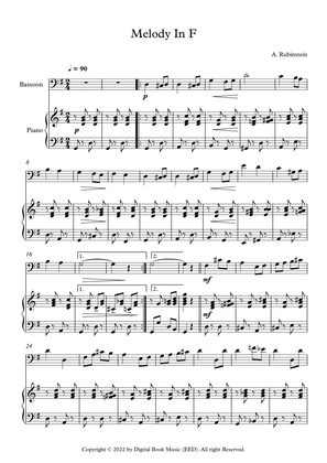 Melody In F - Anton Rubinstein (Bassoon + Piano)
