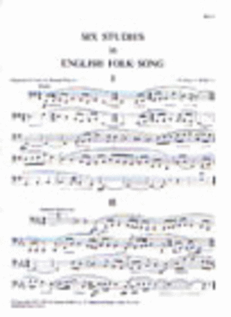 Six Studies in English Folk Song for Bassethorn