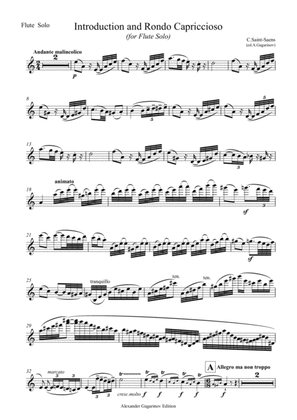 Introduction and Rondo Capriccioso, for Flute Solo