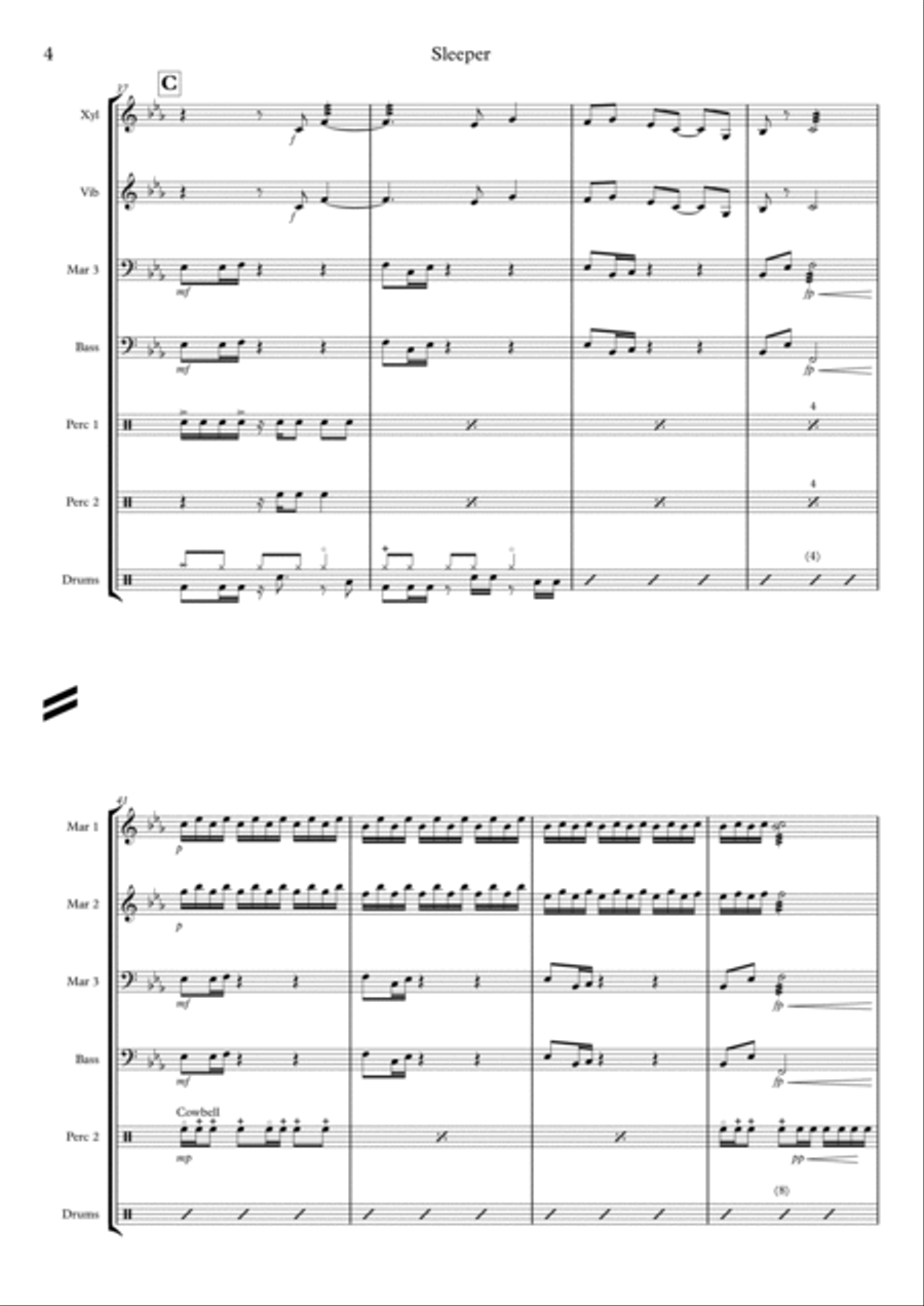 Sleeper Percussion Ensemble scores gallery preview page 4