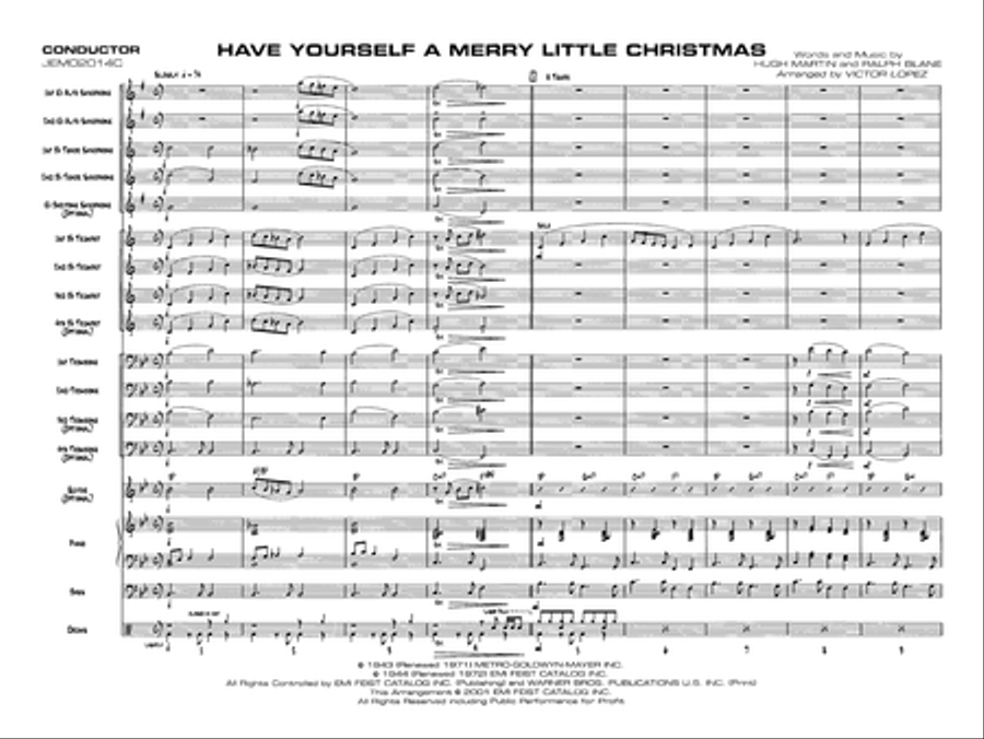 Have Yourself a Merry Little Christmas Jazz Ensemble scores gallery preview page 4