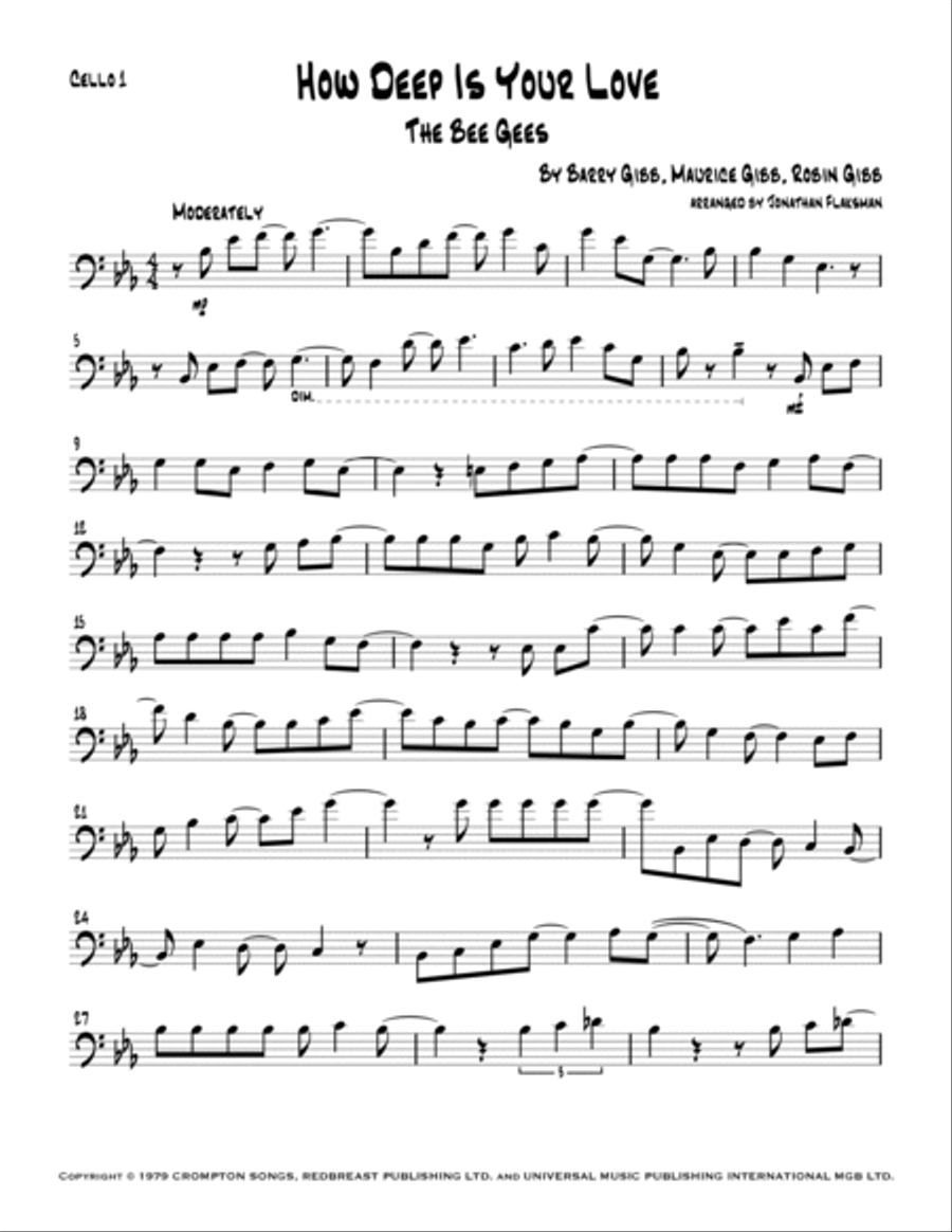 How Deep Is Your Love String Duet scores gallery preview page 5