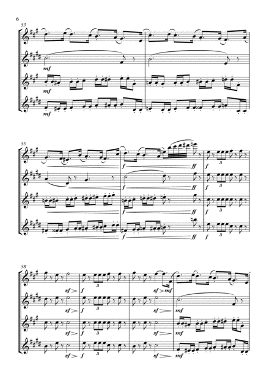 The Nutcracker Suite - 2. March Woodwind Quartet scores gallery preview page 6