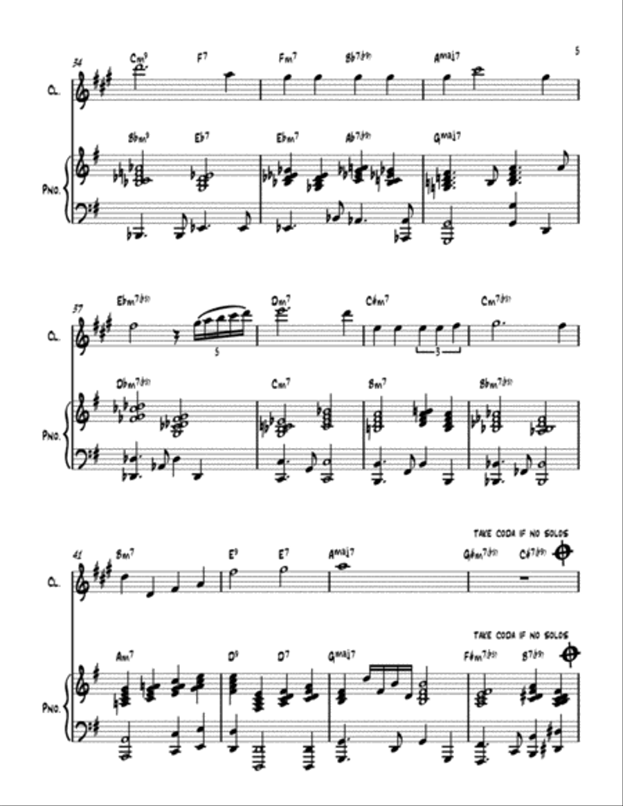 All The Things You Are Clarinet Solo scores gallery preview page 5