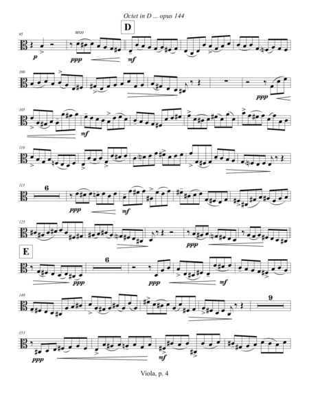 Octet in D, opus 144 (2012) viola part