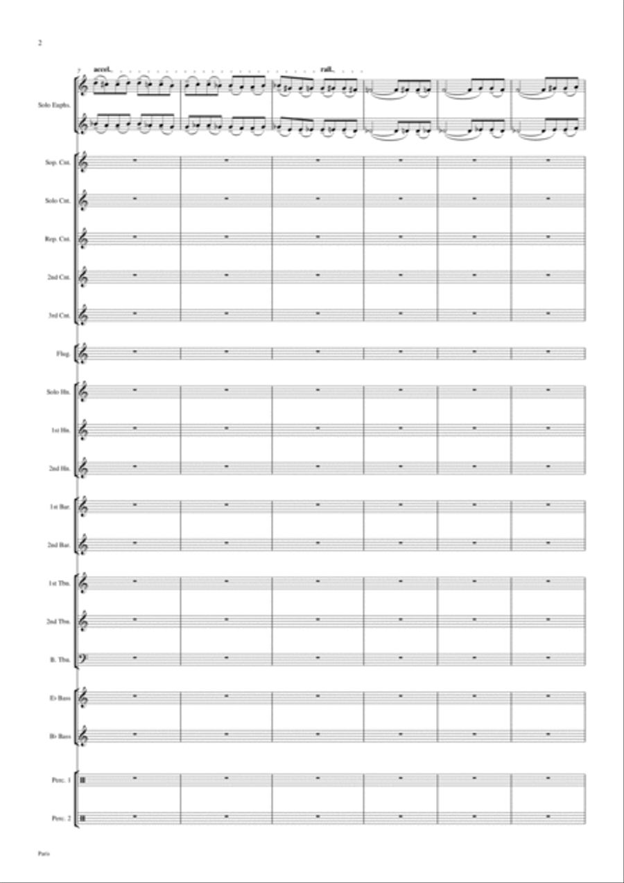 Paris (Rob Bushnell) - Euphonium Duet and Brass Band Brass Band scores gallery preview page 5