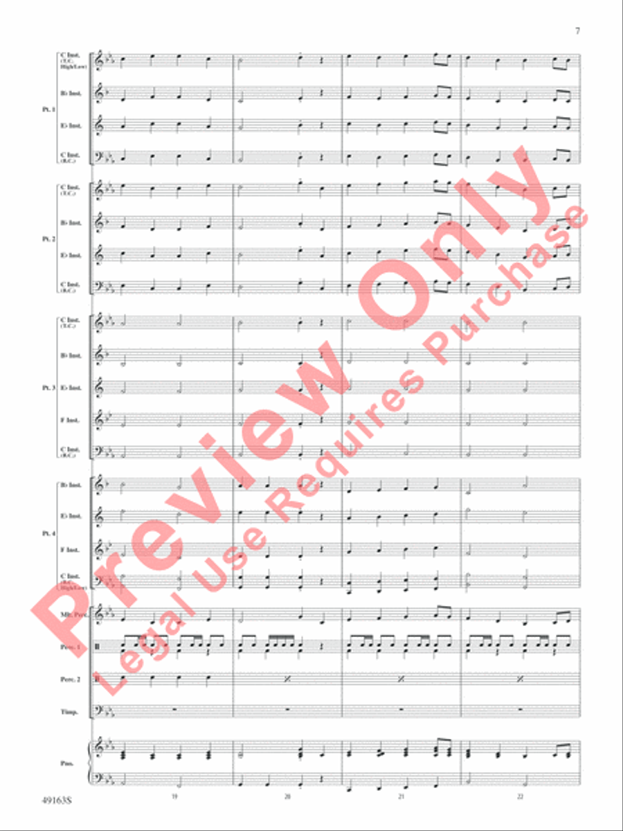 Christmas Holiday March Concert Band scores gallery preview page 8