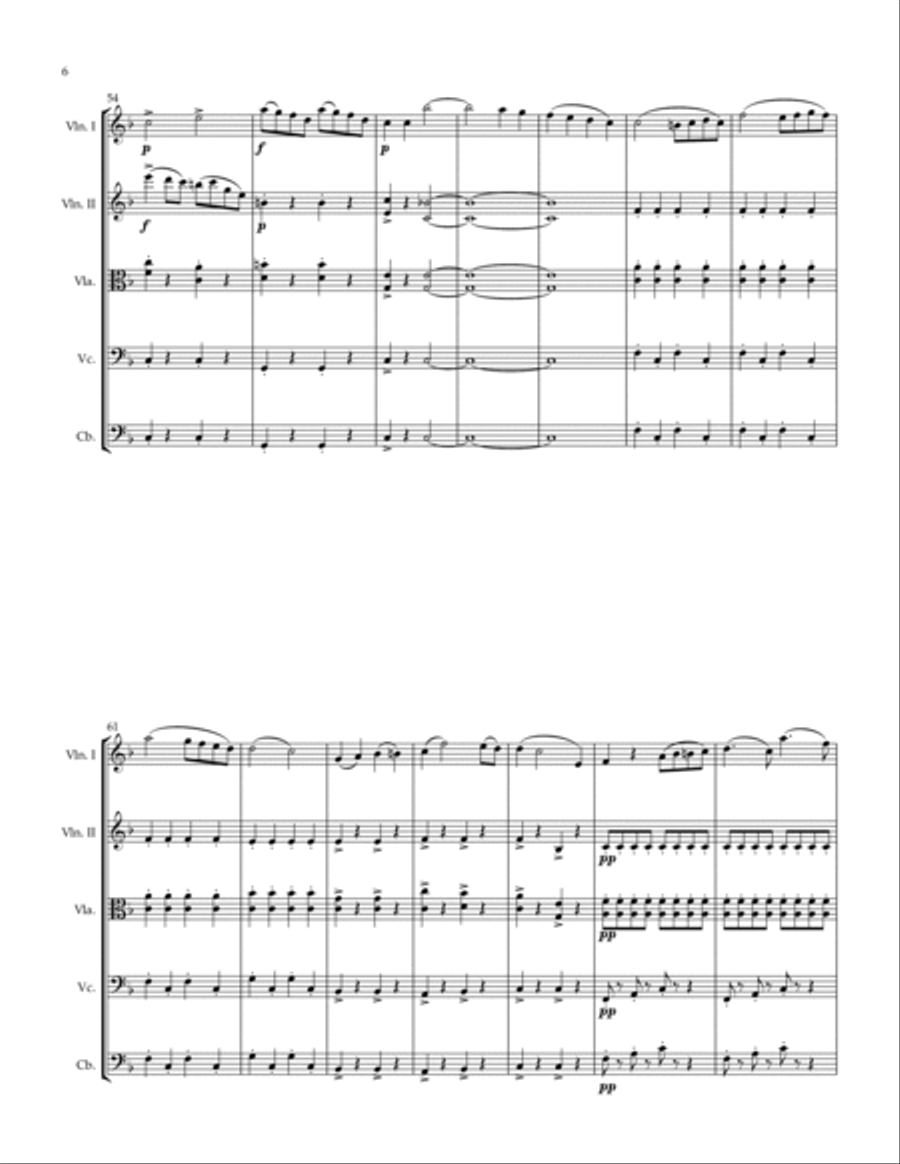 Der Freischutz Themes String Orchestra scores gallery preview page 6