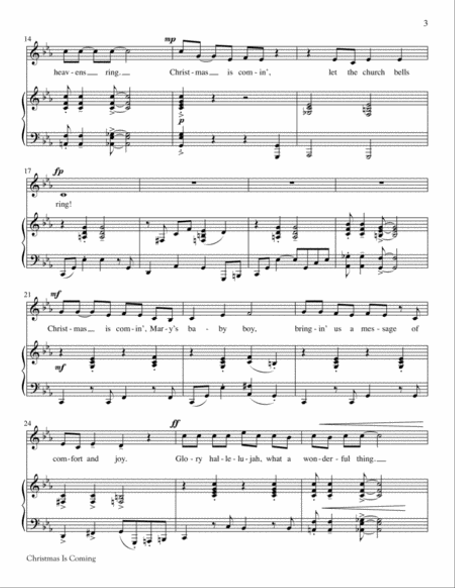 Christmas Is Coming Christmas Is Coming Handbell Choir scores gallery preview page 3