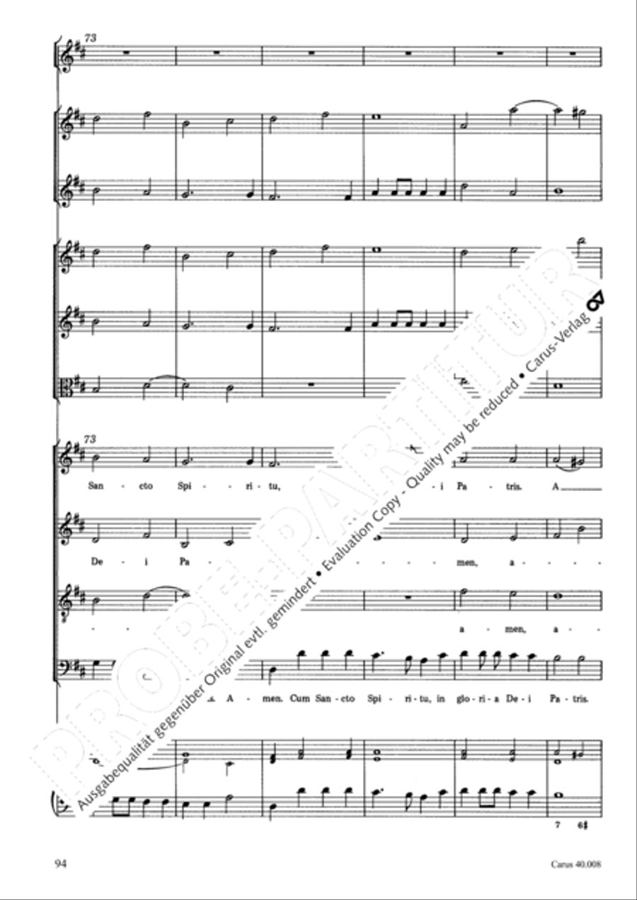 Introduzione e Gloria 4-Part scores gallery preview page 95