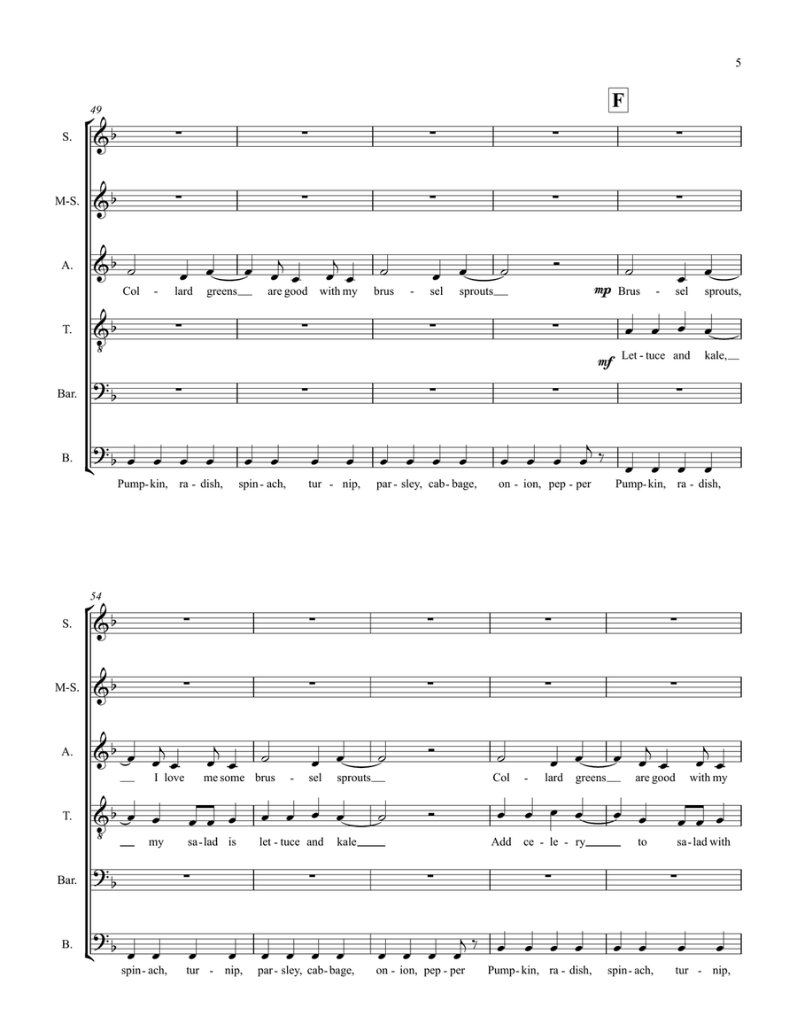 Vegetables Divisi scores gallery preview page 6