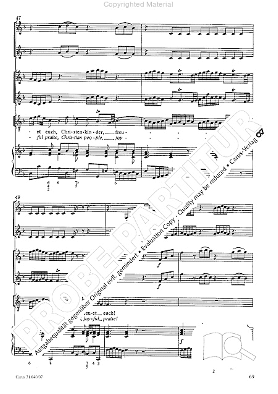 Christ was manifested for this purpose (Dazu ist erschienen der Sohn Gottes) ATB scores gallery preview page 71