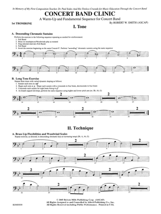 Concert Band Clinic (A Warm-Up and Fundamental Sequence for Concert Band): 1st Trombone