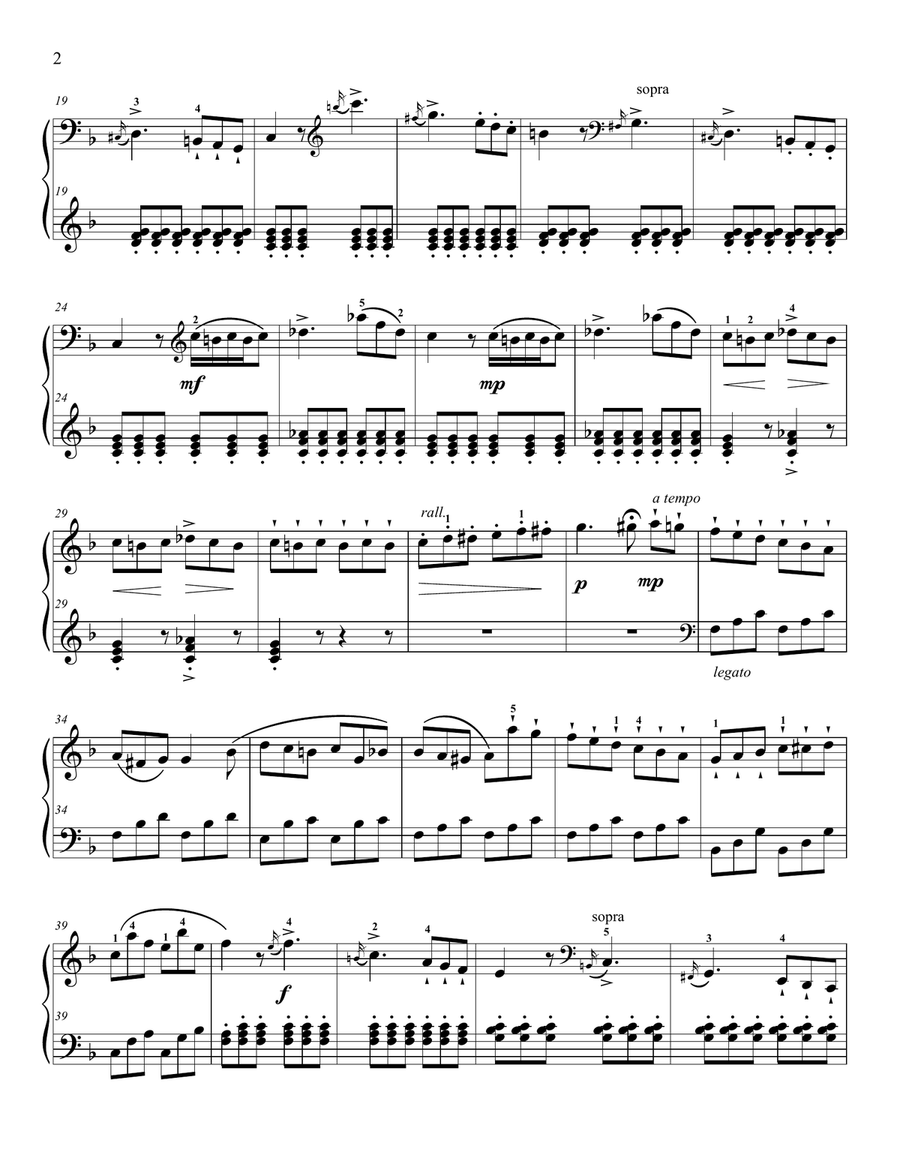 Diabelli Rondo from Sonatina in F Major Op.168 No.1 Easy Piano scores gallery preview page 2