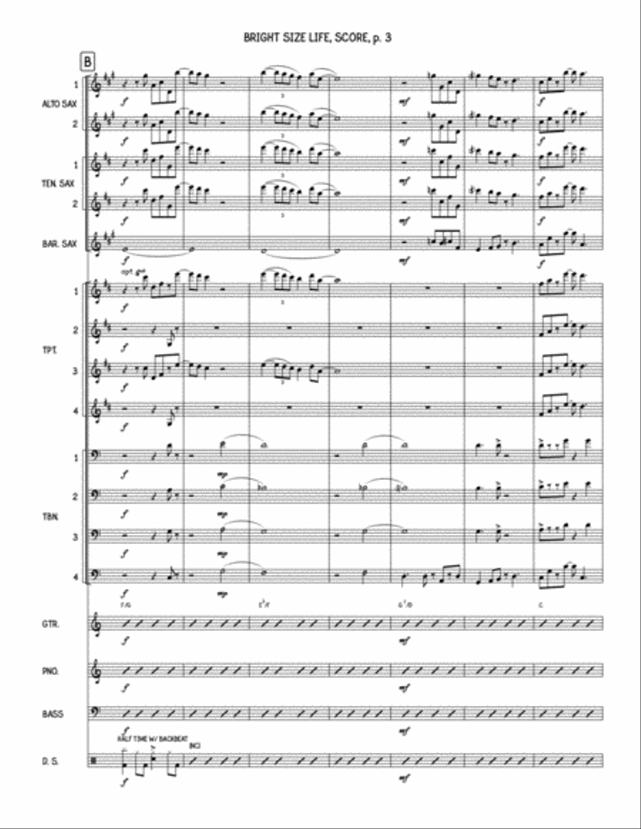 Bright Size Life Jazz Ensemble scores gallery preview page 3
