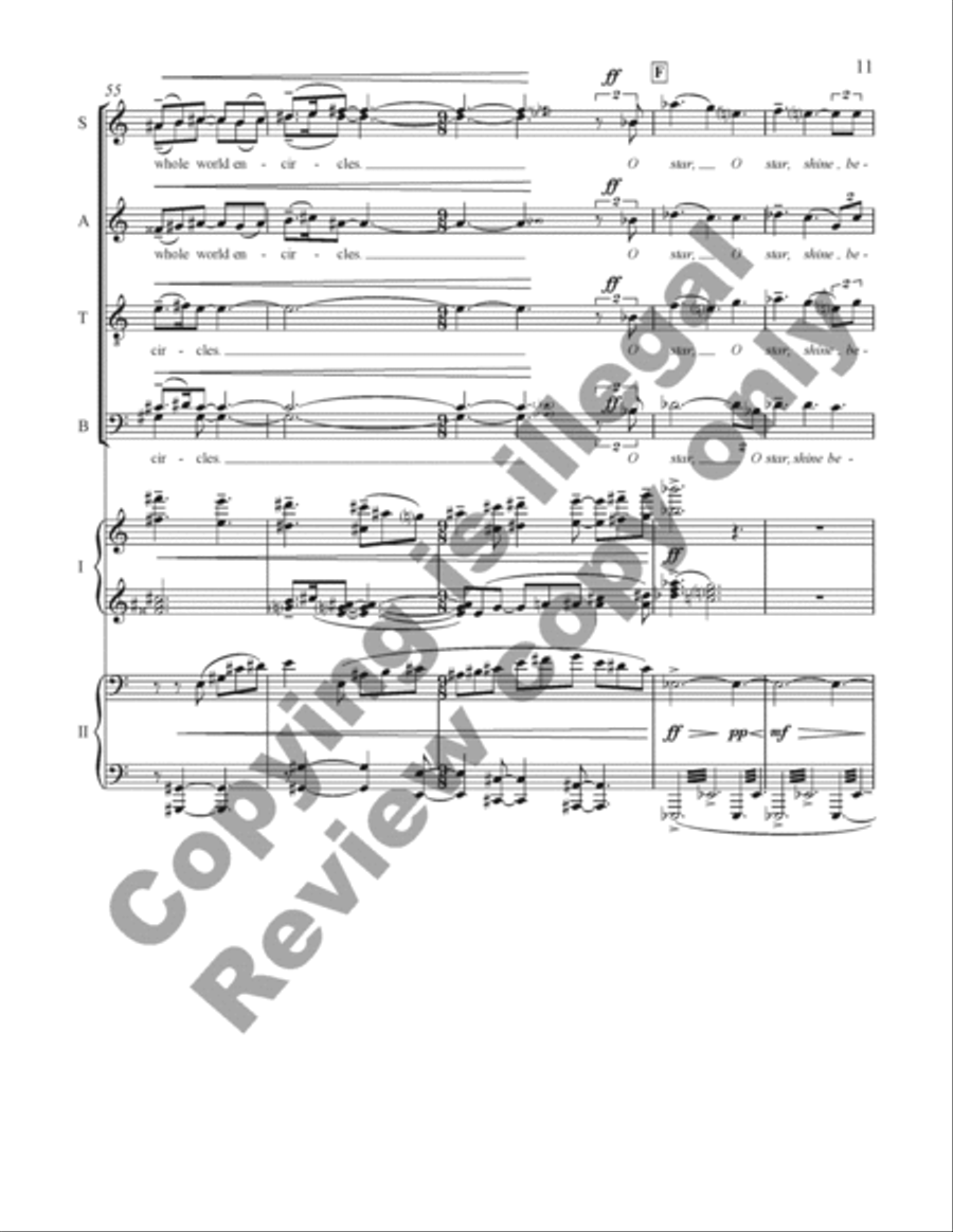 American Triptych: III. Mariner's Carol (Choral Score) 4-Part scores gallery preview page 11