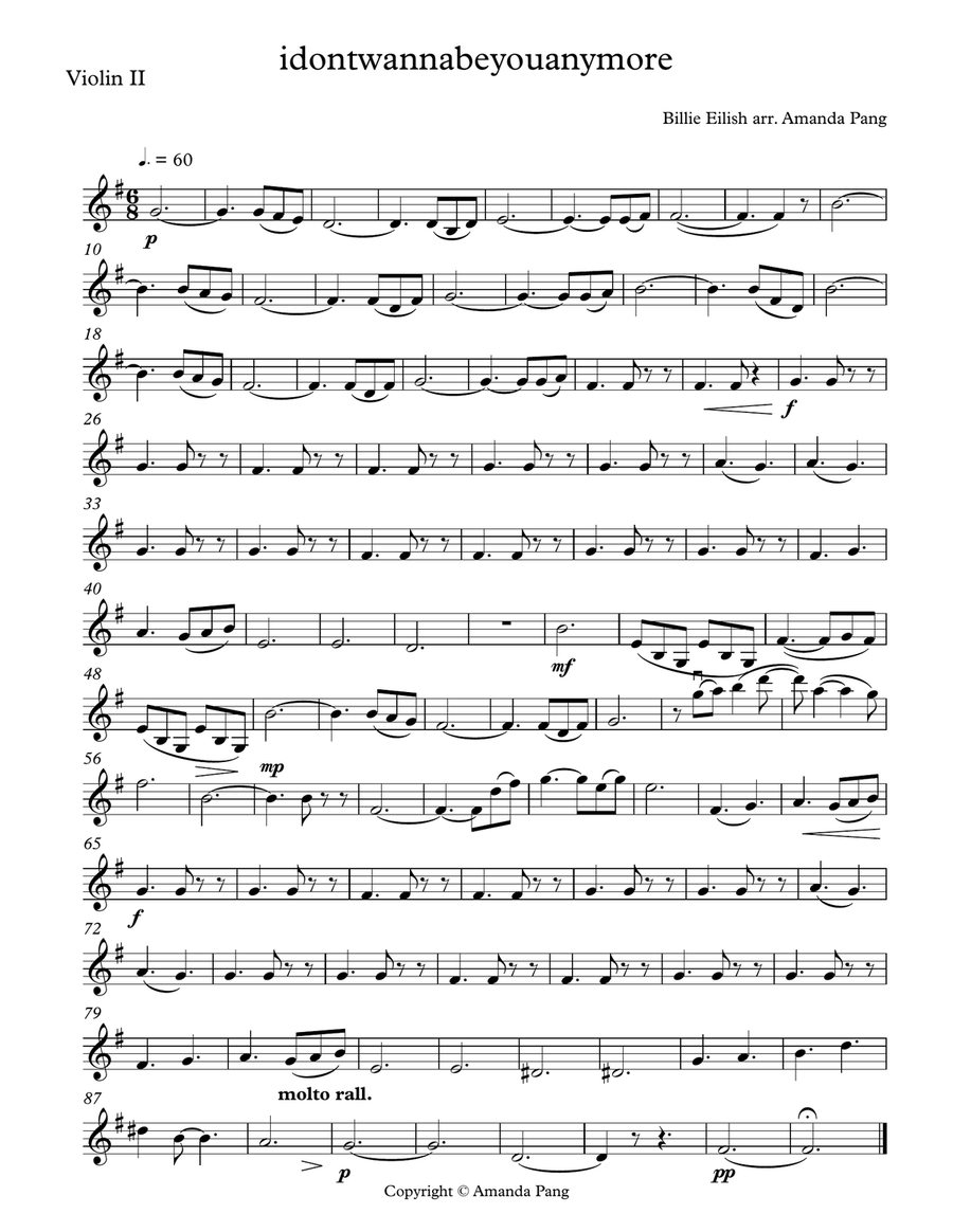 Idontwannabeyouanymore String Quartet scores gallery preview page 2