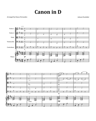 Canon by Pachelbel - String Quintet with Piano