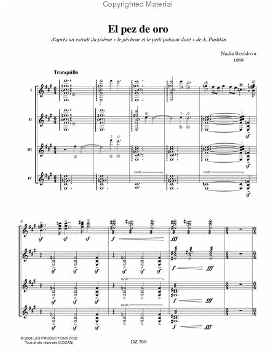 El pez de oro Guitar Ensemble scores gallery preview page 2