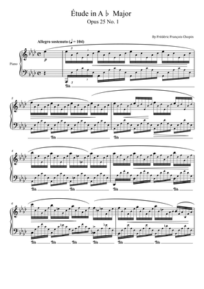 Chopin - Étude in A♭ Major - Op.25 No. 1 - "Aeolian Harp" Original