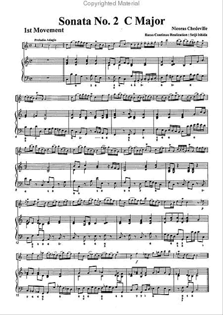 Il pastor fido No. 2 in C Major Alto Recorder scores gallery preview page 3