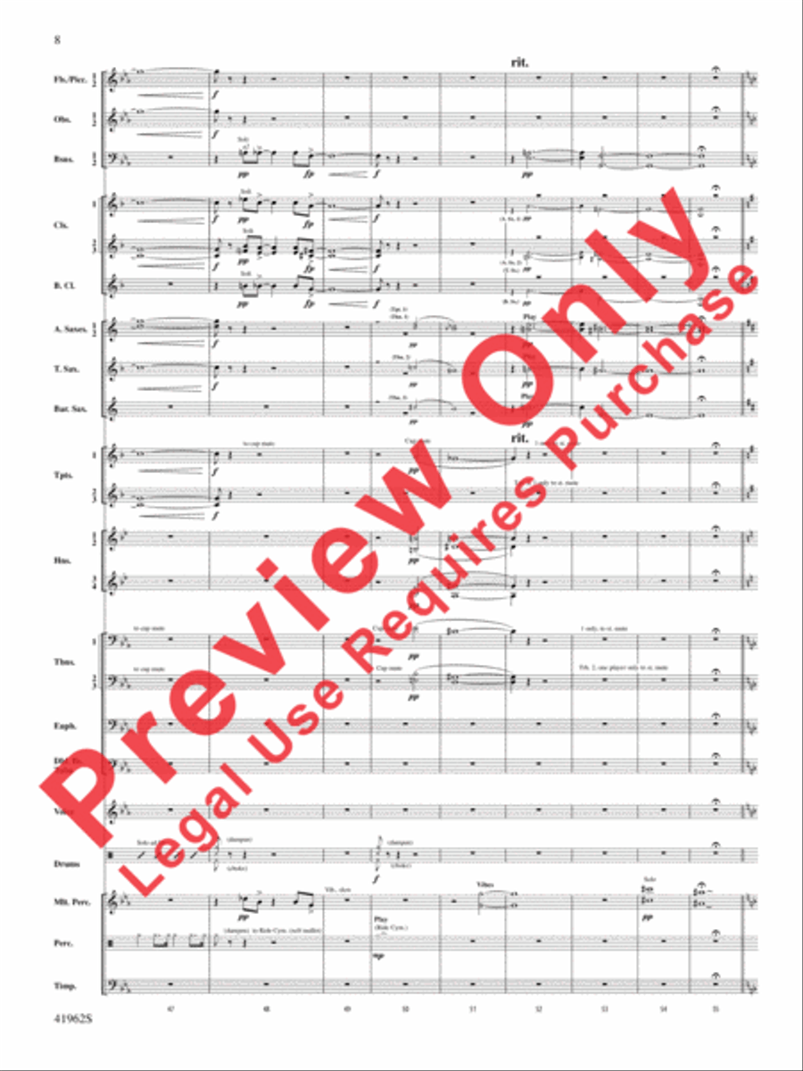 A Gershwin Tribute to Love Concert Band scores gallery preview page 9