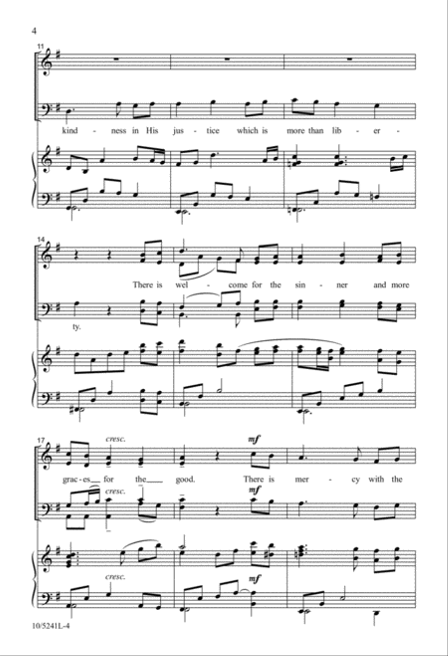 A Wideness In God's Mercy 4-Part scores gallery preview page 3