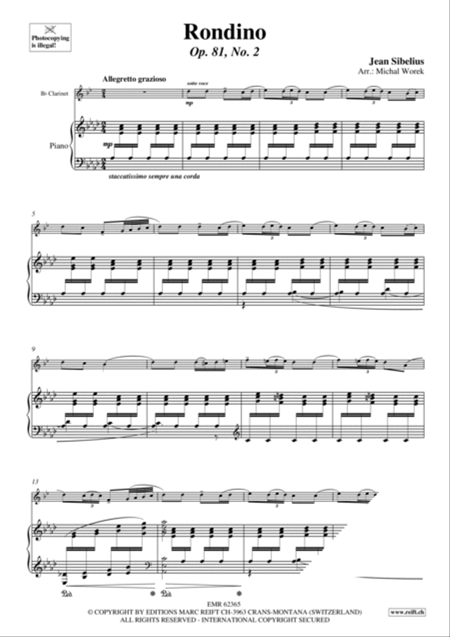 Rondino Clarinet Solo scores gallery preview page 3