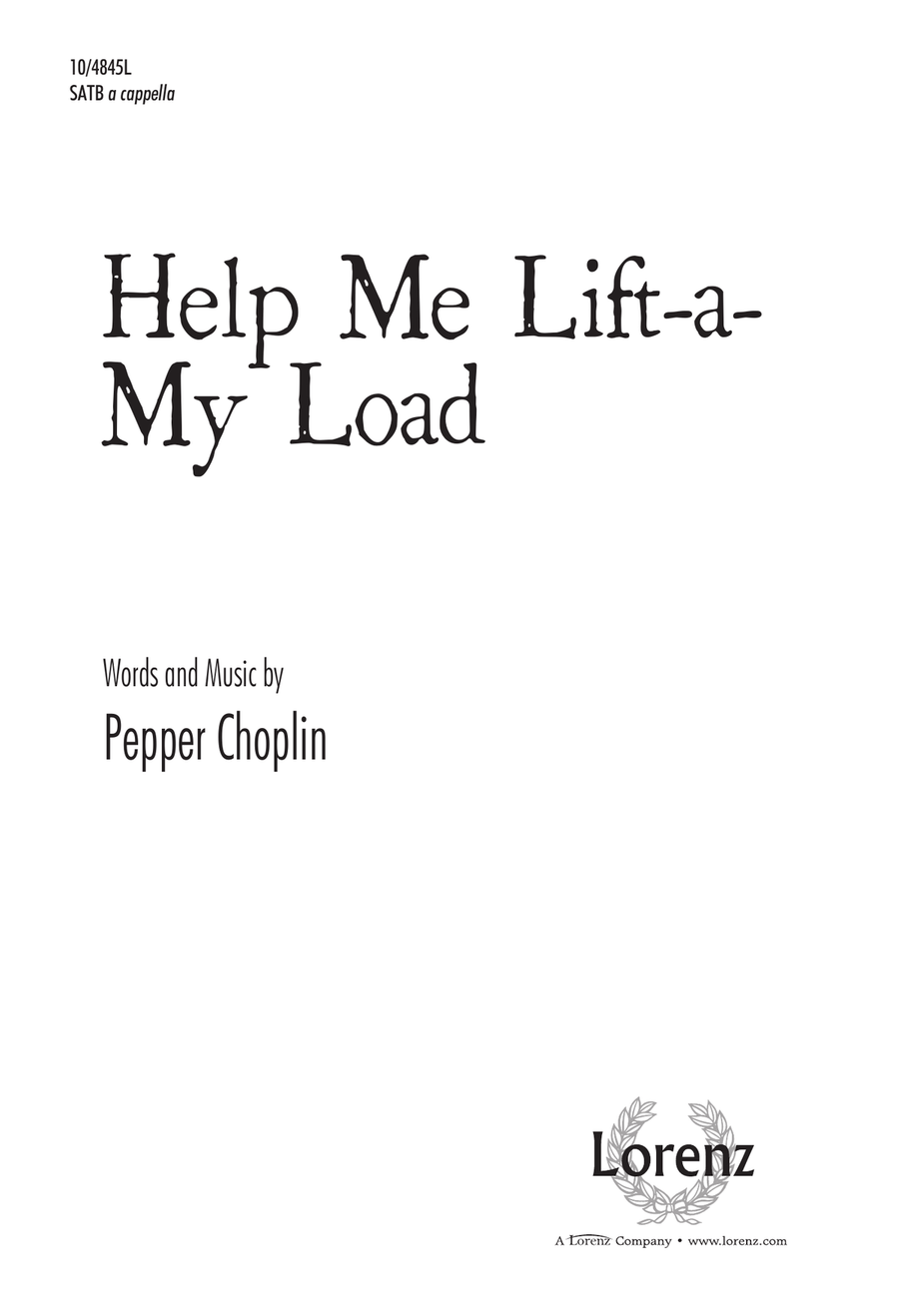 Help Me Lift-a-My Load