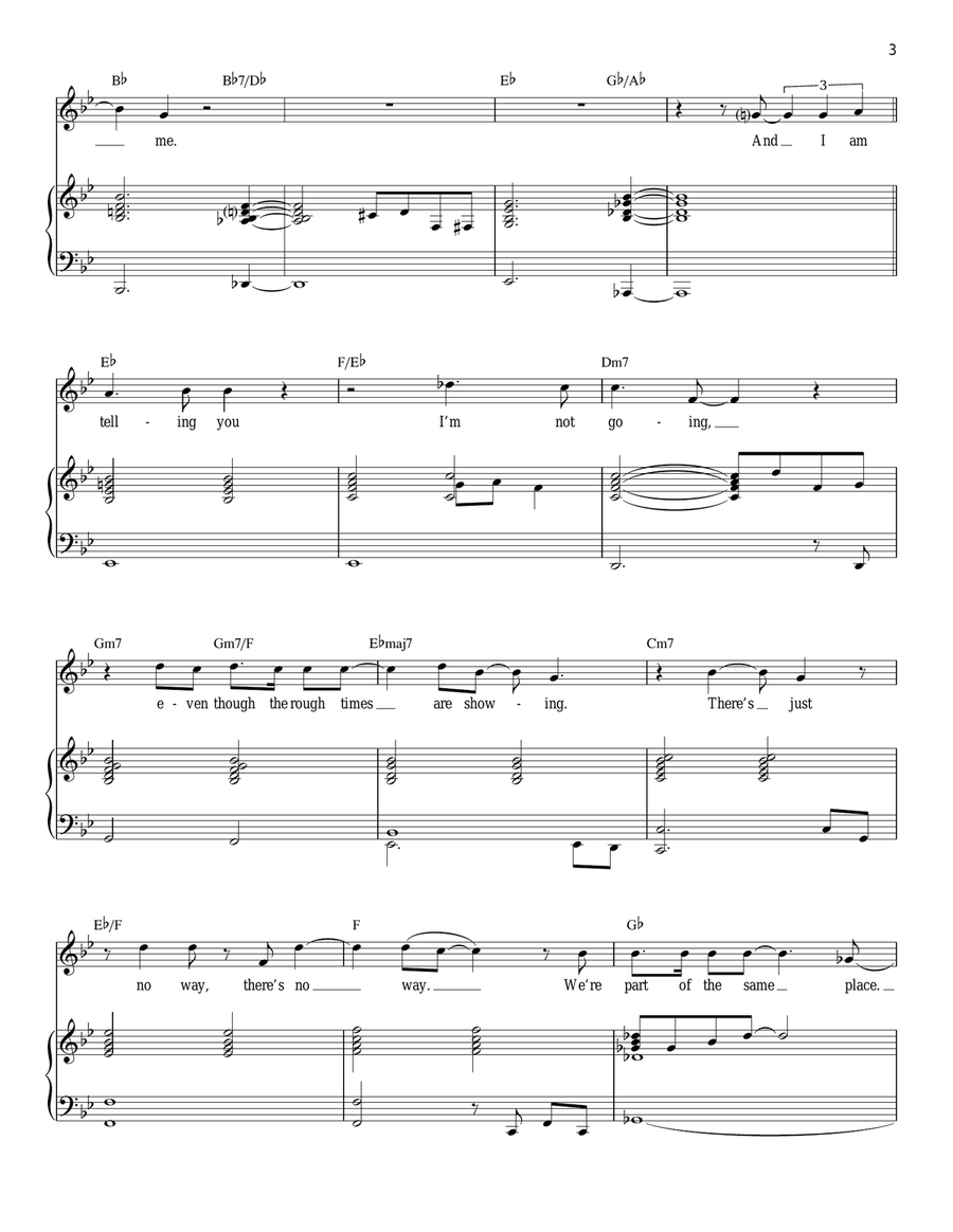And I Am Telling You I'm Not Going Piano, Vocal scores gallery preview page 3