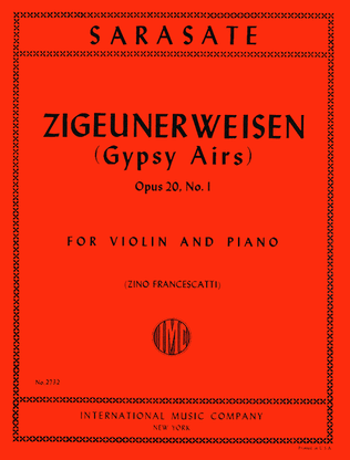 Book cover for Zigeunerweisen (Gypsy Airs), Op. 20 No. 1