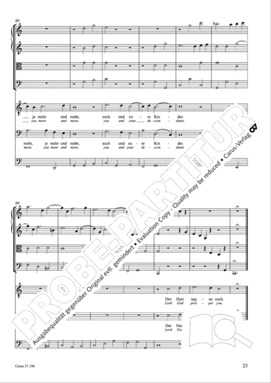The Lord is mindful of us (Der Herr denket an uns) STB scores gallery preview page 23