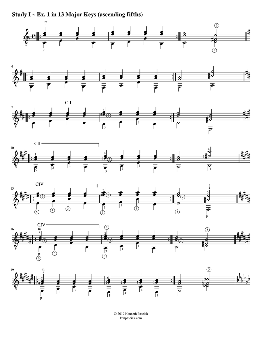 Giuliani Reharmonized (Right-Hand Exercises for Guitar) Classical Guitar scores gallery preview page 5