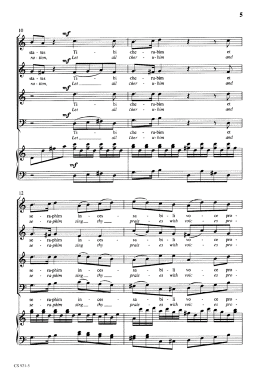 Te Deum - Choral Score