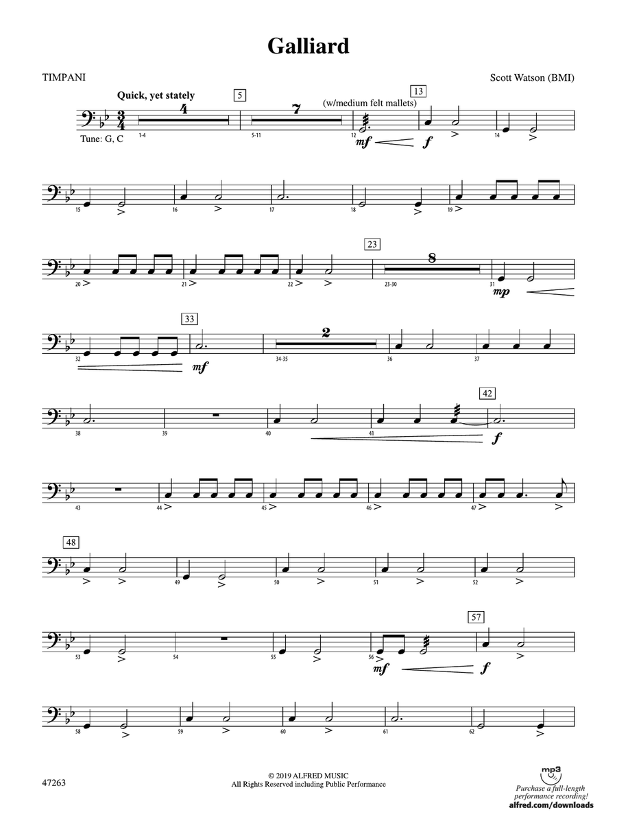 Galliard: Timpani