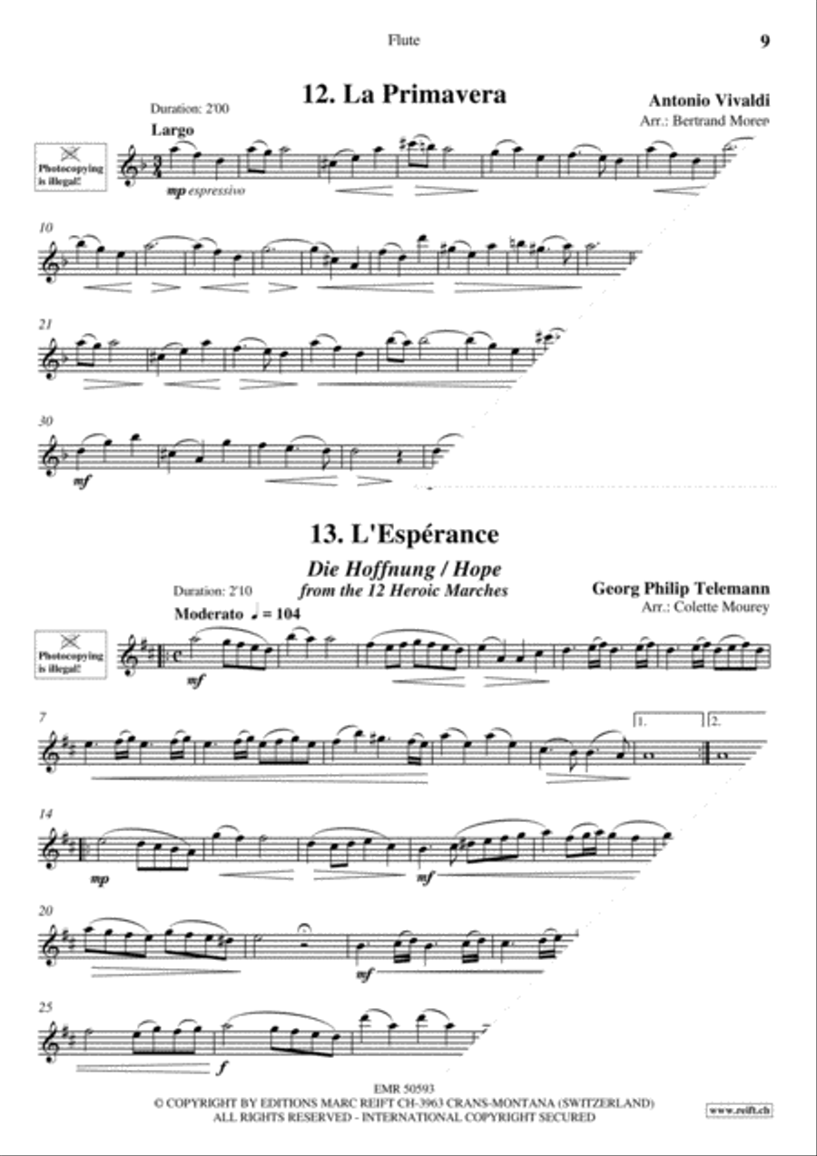 20 Slow Melodies Volume 1 Flute Solo scores gallery preview page 11