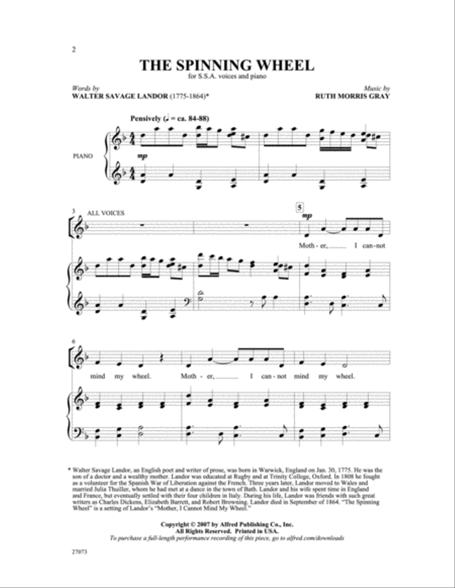 The Spinning Wheel Women's Choir scores gallery preview page 2